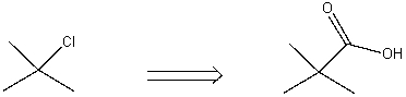 Carbonation of a Grignard reagent or the S<sub>N</sub>2 displacement of an organic halide with cyanide ion followed hydrolysis are both good methods for the conversion of organic halides to carboxylic acids of one more carbon atom.For the following reaction,which of these two procedures would be the process of choice and why?  