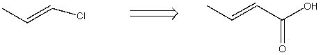 Carbonation of a Grignard reagent or the S<sub>N</sub>2 displacement of an organic halide with cyanide ion followed hydrolysis are both good methods for the conversion of organic halides to carboxylic acids of one more carbon atom.For the following reaction,which of these two procedures would be the process of choice and why?  
