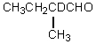Which compound would be formed when 2-methylbutanal is treated with a solution of D<sup>+</sup> in D<sub>2</sub>O? A)    B)    C)    D)    E)   