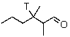 Which compound would be formed when 2,3-dimethylhexanal is treated with a solution of NaOT in T<sub>2</sub>O? A)    B)    C)    D)    E)   