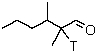 Which compound would be formed when 2,3-dimethylhexanal is treated with a solution of NaOT in T<sub>2</sub>O? A)    B)    C)    D)    E)   