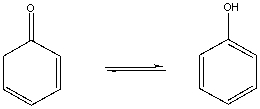 Explain why the following tautomer equilibrium lies far to the right.  