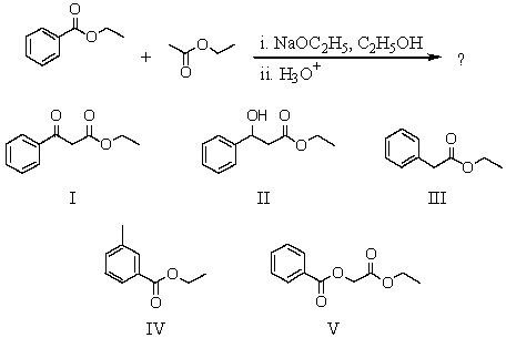 What would be the product of the following sequence?   A) I B) II C) III D) IV E) V