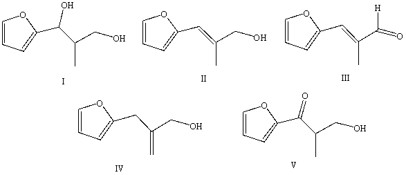 What is the intermediate B in the synthesis shown above?   A) I B) II C) III D) IV E) V