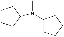 Which is a correct IUPAC name for the following substance?   A) N-Cyclopentyl-N-methylcyclopentanamine B) N-Cyclohexyl-N-methylcyclopentanamine C) N-Cyclopentyl-N-methylcyclohexanamine D) Dicyclopentylmethylamine E) N-Pentyl-N-methylpentanamine