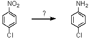 What reagent can effect the following transformation?   A) Sn/HCl; then OH<sup>-</sup> B) NH<sub>2</sub>Cl C) H<sub>3</sub>PO<sub>2</sub> D) CuCN E) HONO; then NH<sub>3</sub>