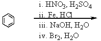 Which of the following might be used to synthesize m-bromoaniline? A)    B)    C)    D)    and   E)    and  