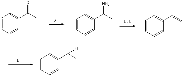 In the following sequence fill in the needed reagents.  