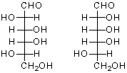 Consider the structures below: what term(s) describe(s) the relationship between them?   A) Enantiomers B) Epimers C) Diastereomers D) Anomers E) More than one of these choices.