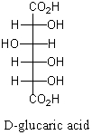  Draw the structure(s)of the  \gamma -lactone(s)that can be formed from d-Glucaric acid.   