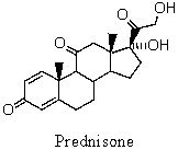 Shown below is the formula for the antiinflammatory drug called prednisone.What is a correct systematic name for prednisone?   A) 17 \infty ,21-Dihydroxypregna-1,4-diene-3,11,20-trione B) 17 \beta ,21-Dihydroxypregna-1,4-diene-3,11,20-trione C) 17 \infty ,19-Dihydroxypregna-1,4-diene-3,11,20-trione D) 17 \beta ,19-Dihydroxypregna-1,4-diene-3,11,20-trione E) 17 \infty ,21-Dihydroandrostan-1,4-diene-3,11,20-trione 