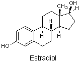 Diethylstilbestrol (DES)exhibits estradiol-like activity even though it is structurally unrelated to steroids.Once used widely as an additive in animal feed,DES has been implicated as a causative agent in several types of cancer.Show how DES can be drawn so that it is sterically similar to estradiol.     
