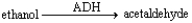 Consider the ADH reaction below,and answer the following question.ADH stands for alcohol dehydrogenase.   In this reaction,acetaldehyde represents the ____. A) enzyme B) reactant C) product D) activation energy E) trigger 