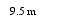 Find the angle   in the figure.   9.5 m 4 m<div style=padding-top: 35px> 