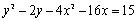 Complete the square to determine whether the equation represents an ellipse, a parabola, a hyperbola, or a degenerate conic. Then sketch the graph of the equation. If the graph is an ellipse, find the center, foci, vertices, and lengths of the major and minor axes. If it is a parabola, find the vertex, focus and directrix. If it is a hyperbola, find the center, foci, vertices, and asymptotes. If the equation has no graph, explain why.