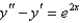 Solve the differential equation using the method of variation of parameters.   A)    B)    C)    D)    E)   