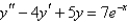 Solve the differential equation using the method of undetermined coefficients.  