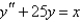 Solve the differential equation using the method of variation of parameters.  