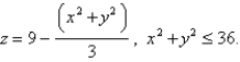 A fluid with density   flows with velocity   Find the rate of flow upward through the paraboloid  