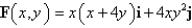 Use Green's Theorem to find the work done by the force   in moving a particle from the origin along the x-axis to (1, 0) then along the line segment to (0, 1) and then back to the origin along the y-axis.