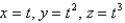 Find equations of the normal plane to   at the point (2, 4, 8).