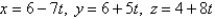 Find an equation of the plane that passes through the point   and contains the line  