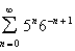 Determine whether the geometric series converges or diverges. If it converges, find its sum.   A) Diverges B) 36 C) 5 D) 30