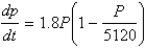 A population is modeled by the differential equation   . For what values of P is the population decreasing?