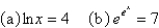 Solve each equation for x.  