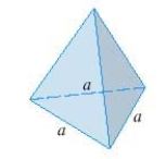 Find the volume of a pyramid with height   and base an equilateral triangle with side a =   .   A)    B)    C)    D)    E)   