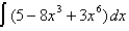 Find the indefinite integral.   A)          + 5x + C B)    C)          + 5x + C D)   