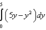 The area of the region that lies to the right of the y-axis and to the left of the parabola   (the shaded region in the figure)  is given by the integral   . Find the area.   A) 6.25 B) 125 C)    D)    E) 45.6 