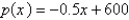 <strong>A manufacturer has been selling 1,200 television sets a week at $400 each. A market survey indicates that for each $30 rebate offered to the buyer, the number of sets sold will increase by 60 per week. Find the demand function.</strong> A) B) C) D) E)