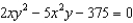 Find the rate of change of y with respect to x at the given values of x and y.   ; x = 3, y = -5
