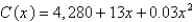 The cost (in dollars)  of producing x units of a certain commodity is   . Find the average rate of change with respect to x when the production level is changed from   to   . A)    B)    C)    D)    E)   