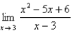 Use the graph of   to guess at the limit   , if it exists.   A) 1 B) 3 C) Does not exist D) -2