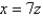 Find an equation for the surface obtained by rotating the line about the x-axis.