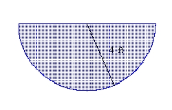 You are given the shape of the vertical ends of a trough that is completely filled with water. Find the force exerted by the water on one end of the trough. (The weight density of water is 62.4 lb/ft<sup>3</sup>.)    A)  2662.4 lb B)  1331.2 lb C)  665.6 lb D)  332.8 lb