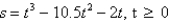 The position function of a particle is given by When does the particle reach a velocity of m/s?