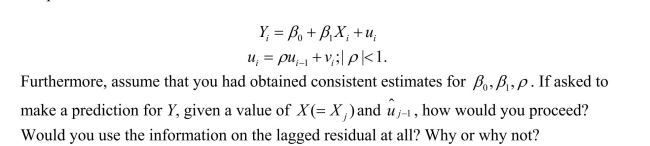 Assume that you had found correlation of the residuals across observations.This may happen because the regressor is ordered by size.Your regression model could therefore be specified as follows: