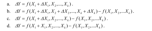 In nonlinear models, the expected change in the dependent variable for a change in one of the explanatory variables is given by
