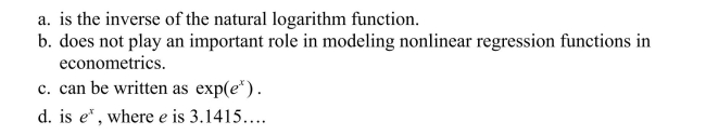 The exponential function