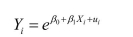 Indicate whether or not you can linearize the regression functions below so that OLS estimation methods can be applied: (a)