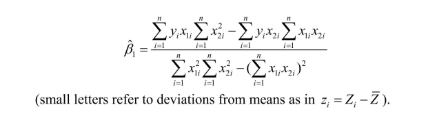 In the case of perfect multicollinearity, OLS is unable to calculate the coefficients for the explanatory variables, because it is impossible to change one variable while holding all other variables constant.To see why this is the case, consider the coefficient for the first explanatory variable in the case of a multiple regression model with two explanatory variables: