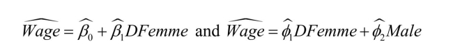 Consider the following two models involving binary variables as explanatory variables:
