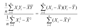 (Requires Appendix material)Show that the two alternative formulae for the slope given in your textbook are identical.