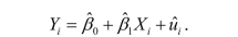 Consider the sample regression function