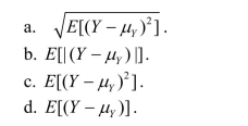 Let Y be a random variable.Then var(Y)equals
