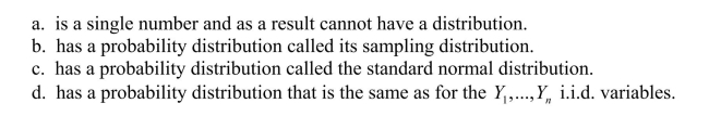 The sample average is a random variable and