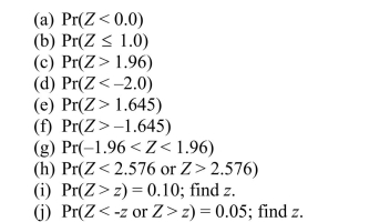 Calculate the following probabilities using the standard normal distribution.Sketch the probability distribution in each case, shading in the area of the calculated probability.